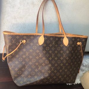 Louis Vuitton Never full GM- used AUTHENTIC.